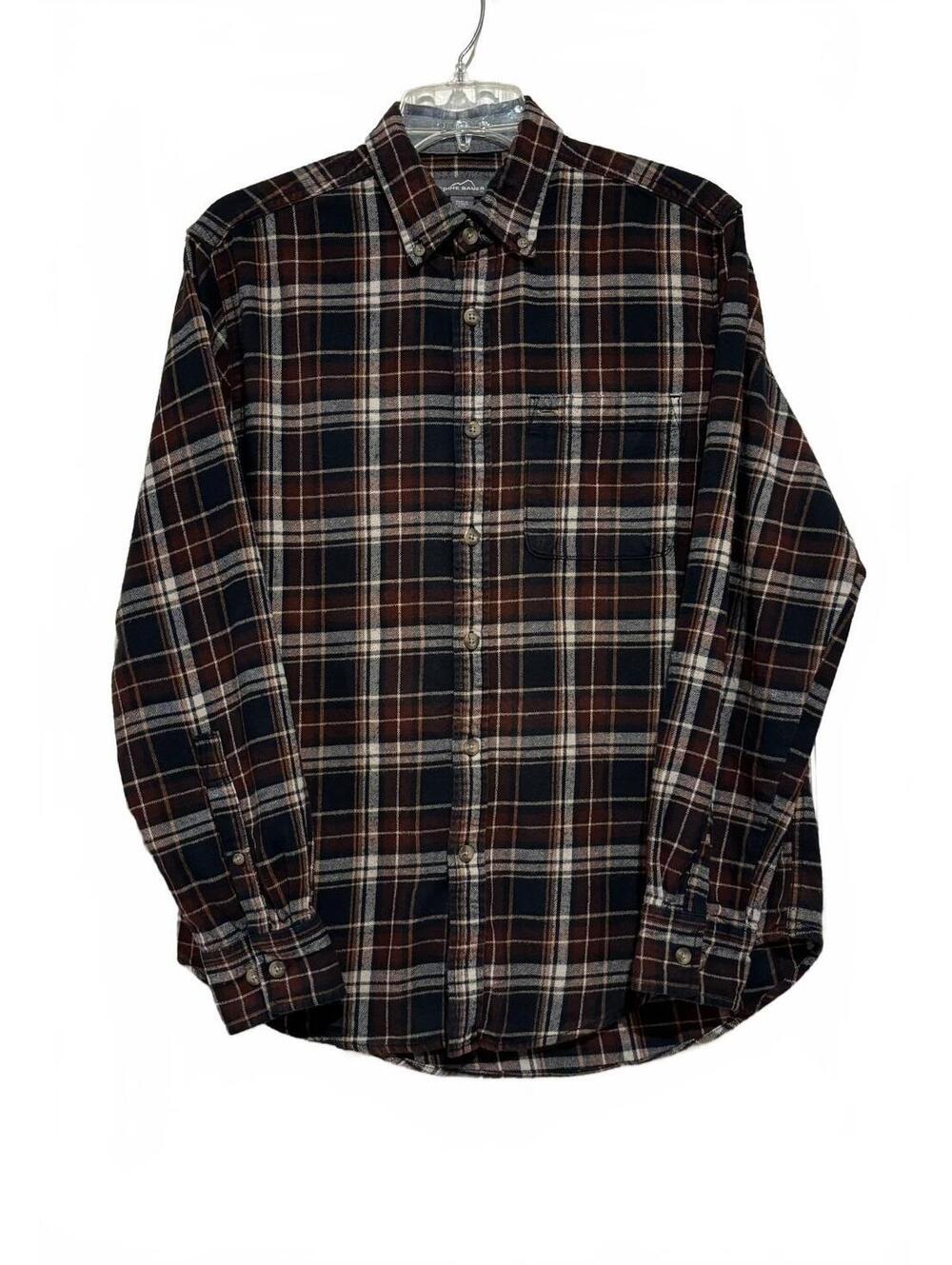 Eddie Bauer Men's Medium Plaid Button-Up Shirt Made in Vietnam